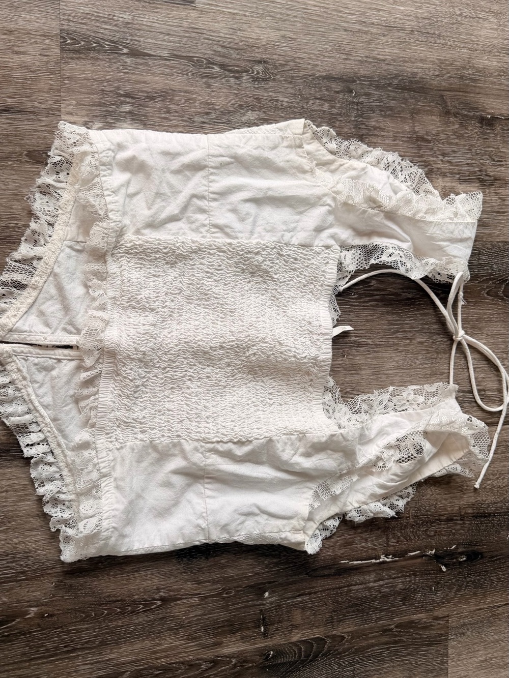 Free People White Lace Corset Crop Top - Picture 4 of 6